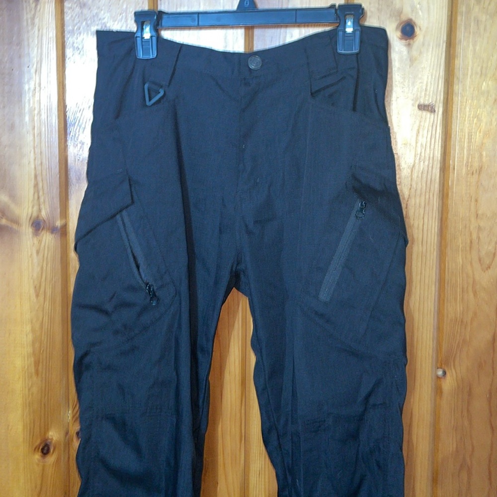 Womens Black Cargo Pants tactical pants size medium blue collar pants - Picture 2 of 6